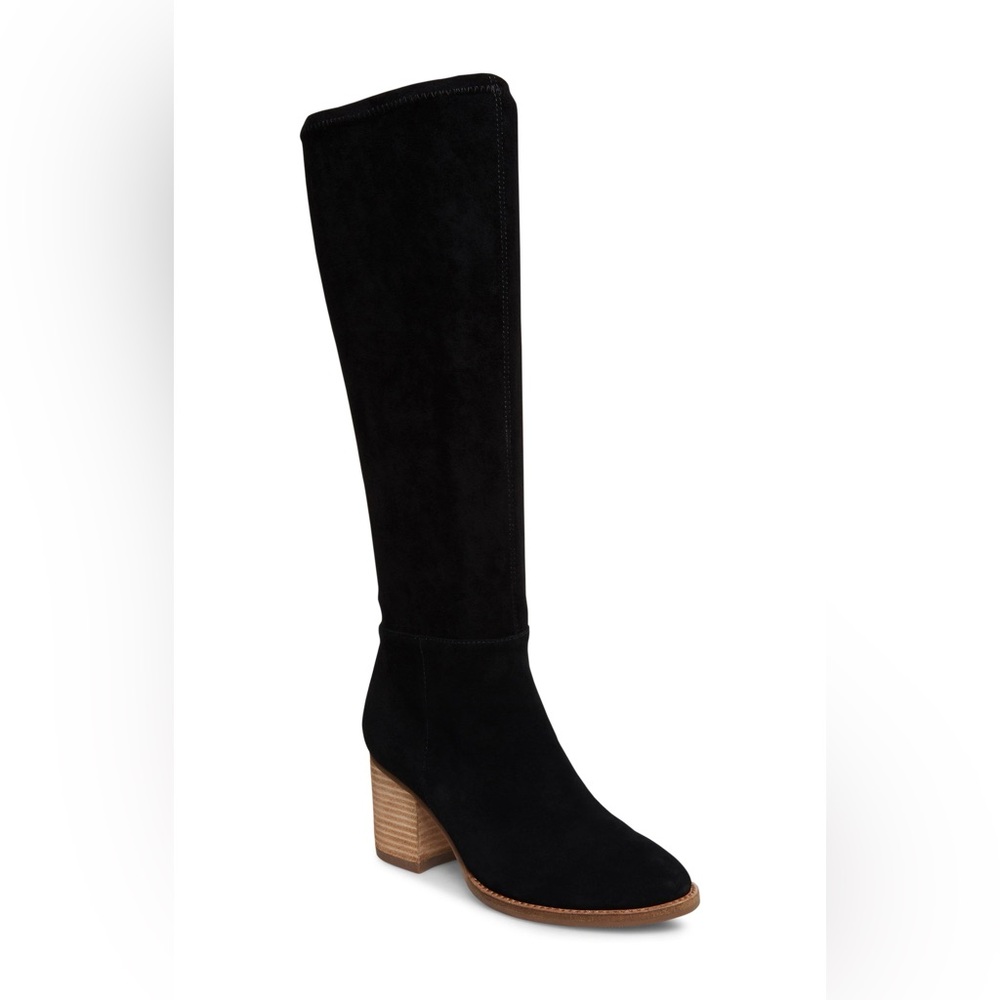 Blondo Nada Waterproof Knee High Boot in Black Suede